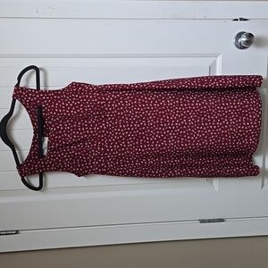 Terra Nostra dark red and white sleeveless dress size 6